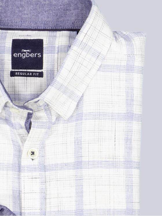 engbers Herren Langarm-Hemd kariert Naturweiss 38890