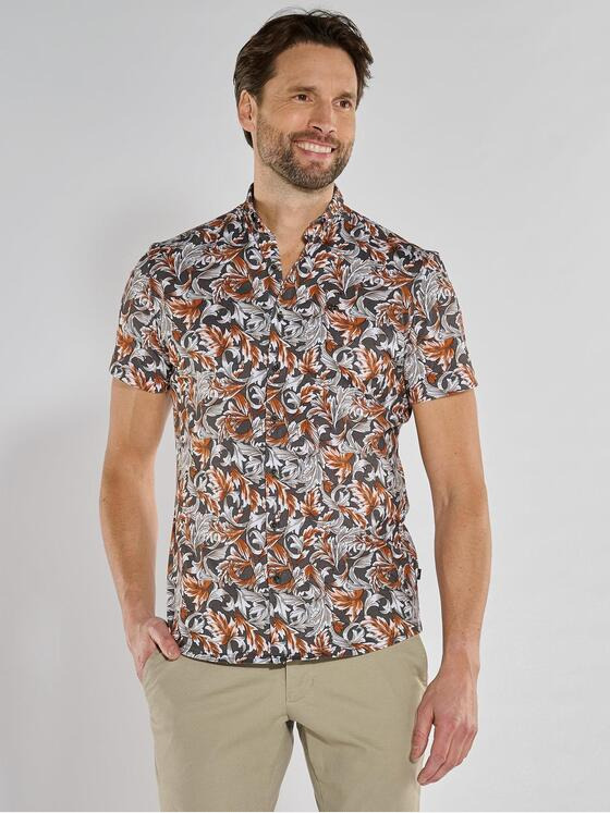 engbers Herren Kurzarm-Hemd slim fit Rostorange 36651