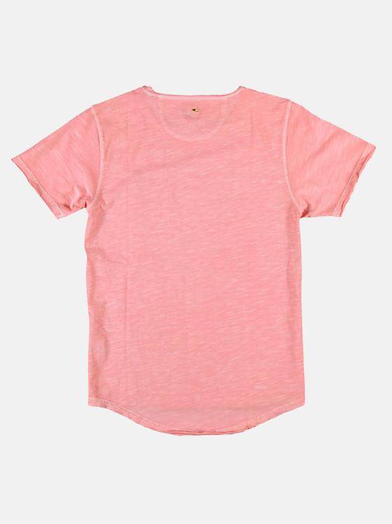 emilio adani Herren Rundhals T-Shirt Rosa 26484