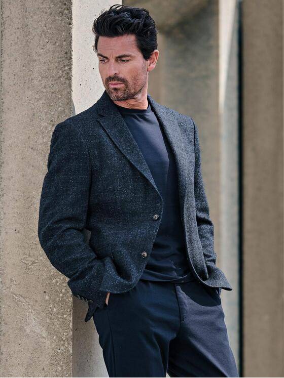 ENGBERS GERMANY Herren Sakko aus italienischem Warenmaterial Indigoblau 39509