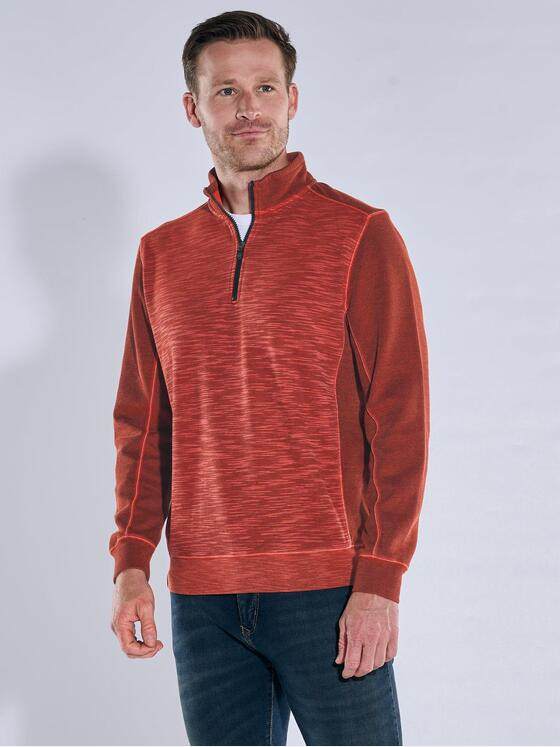 engbers Herren Sweatshirt mit Strukturwechsel Rostorange 39554