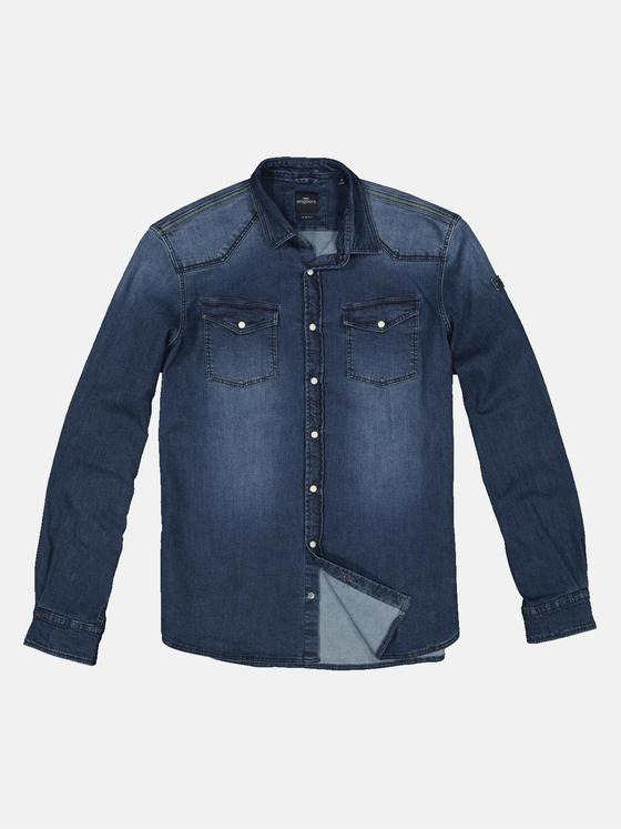 engbers Herren Langarm-Hemd regular Blau 34476