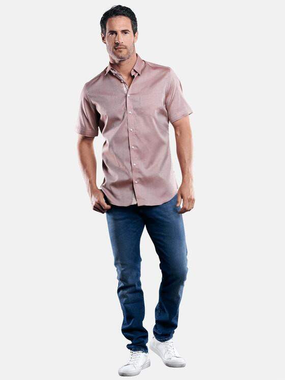 engbers Herren 100% bügelfreies Hemd Bordeaux 29453