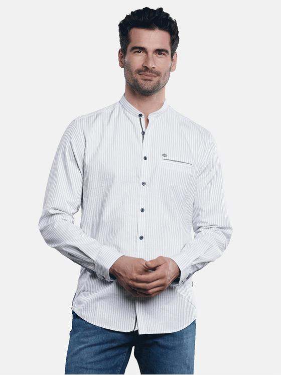 engbers Herren Baumwollhemd im Streifendesign Blau 31297