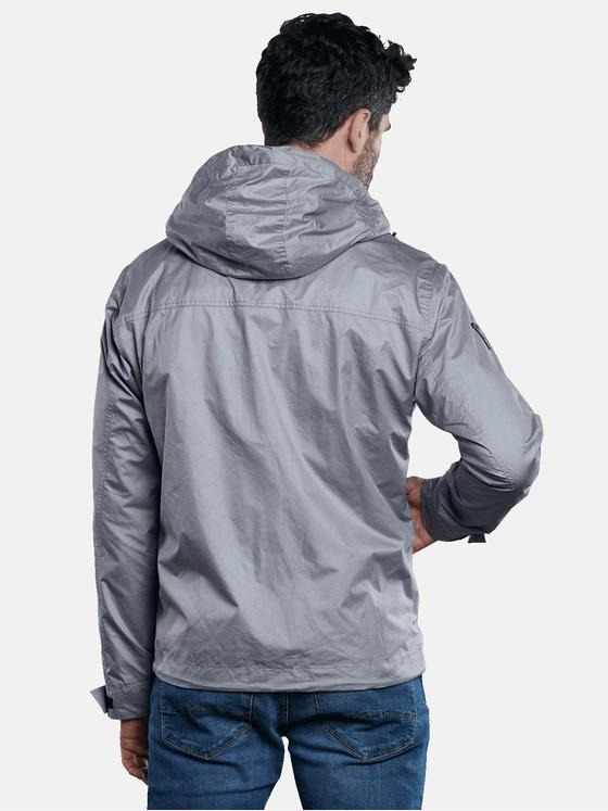 engbers Herren Outdoor-Jacke mit abnehmbarer Kapuze Hellgrau 31026