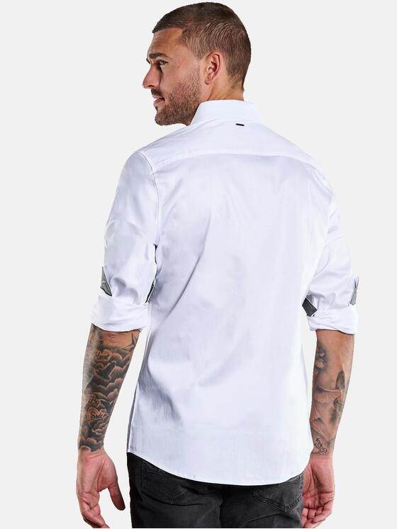 emilio adani Herren Langarm-Hemd "My Favorite" Reinweiss 34059