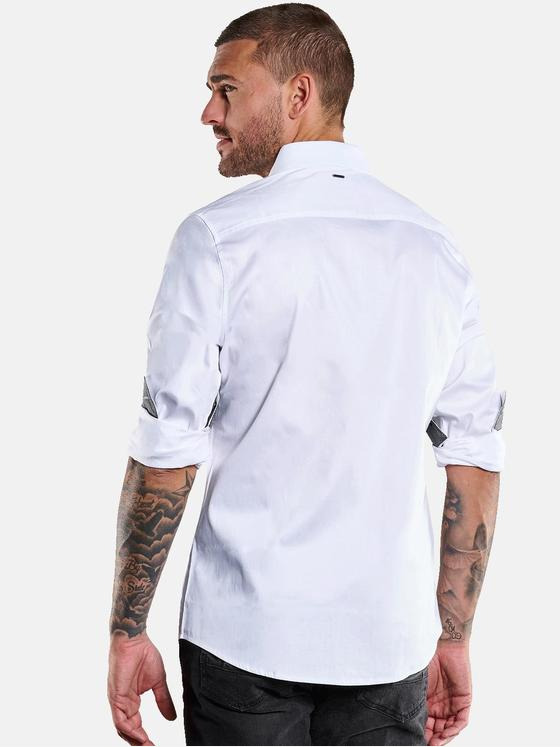 emilio adani Herren Langarm-Hemd "My Favorite" Weiß 36200