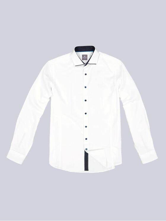 engbers Herren Langarm-Hemd mit Jaquard-Muster Weiß 34102