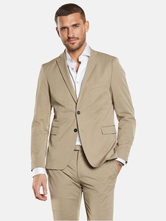 emilio adani Herren Anzug-Sakko Slim fit Beige 34593