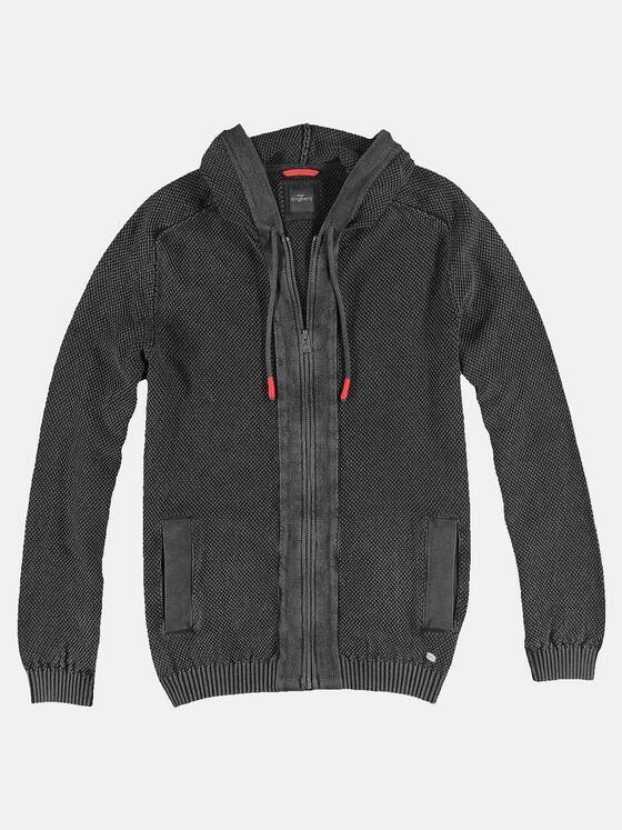 engbers Herren Cardigan mit Kapuze Anthrazit 31773
