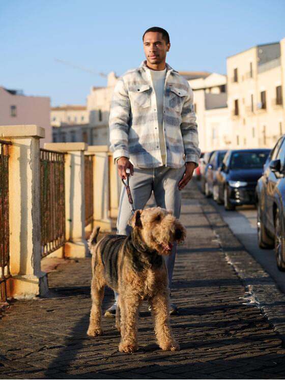 emilio adani Herren Overshirt kariert Beige 39331