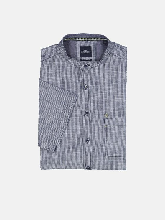 engbers Herren Kurzarm-Hemd uni Blau 34970