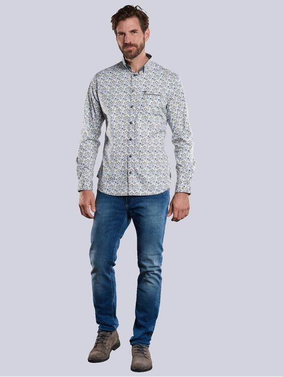 engbers Herren Langarm-Hemd aus nachhaltiger Baumwolle Limonengelb 34088