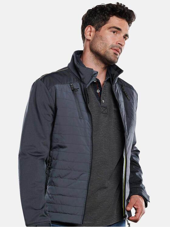 engbers Herren Jacke im Materialmix Blau 31752