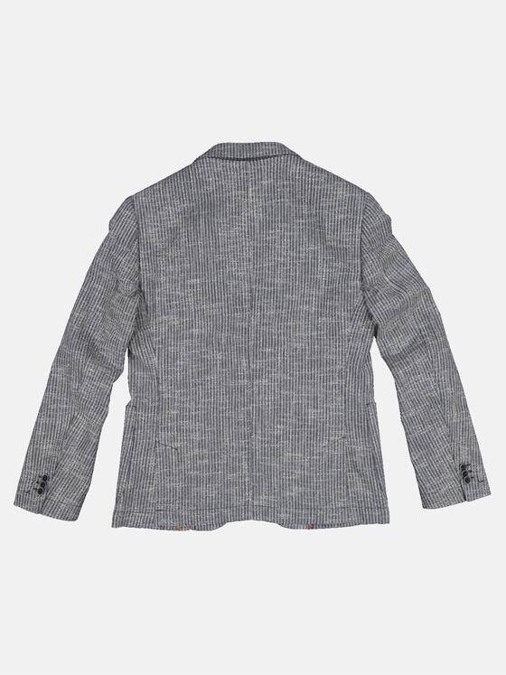 emilio adani Herren Sakko im Streifendesign Blau 32588