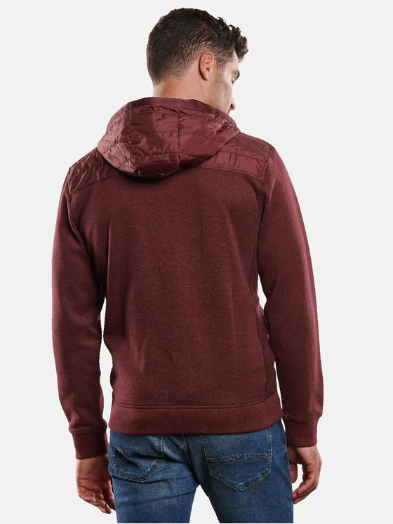 engbers Herren Sweatjacke mit Kapuze Dunkelrot 32301