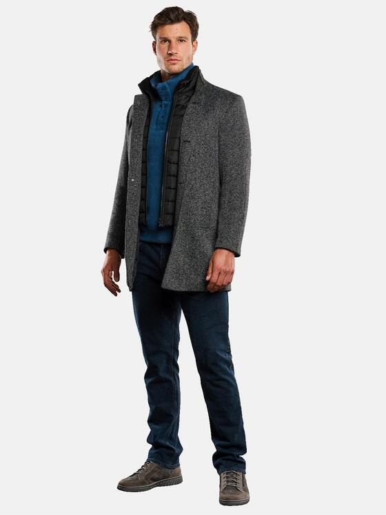 engbers Herren Mantel mit heraustrennbarem Inlet Kieselgrau 33592