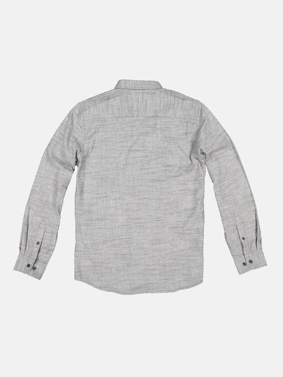 emilio adani Herren Langarm-Hemd aus Flanell Grau 33788