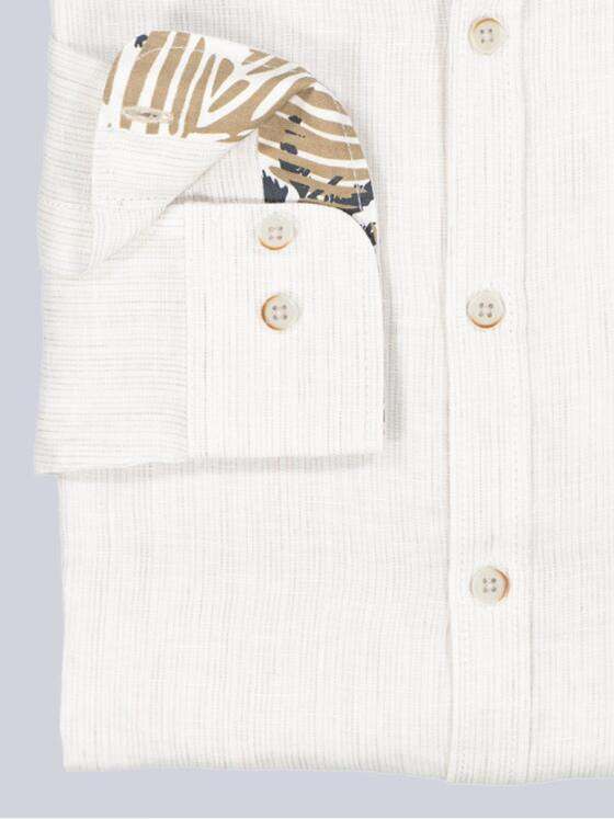 engbers Herren Langarm-Hemd aus Leinen Sand 38363