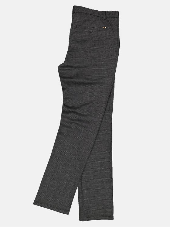 emilio adani Herren Hose dezent kariert Grau 32312
