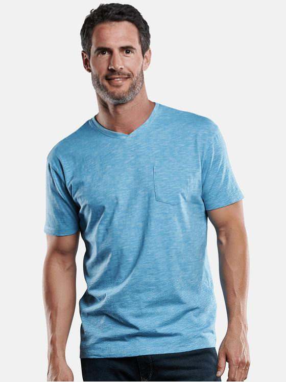 engbers Herren V-Neck T-Shirt Türkis 28909