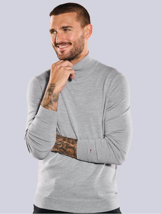emilio adani Herren Pullover mit Rollkragen Grau 35730
