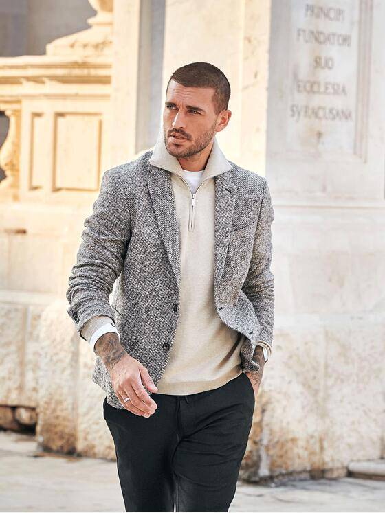 emilio adani Herren Freizeit-Sakko slim fit Braun 35590