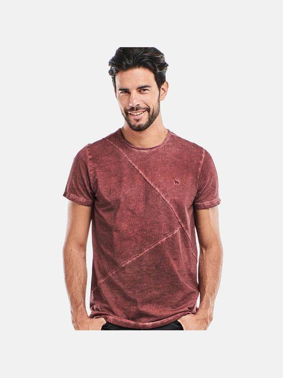 emilio adani Herren Rundhals T-Shirt Rot 23893