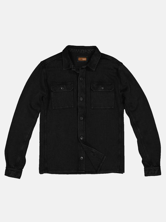 emilio adani Herren Sweat-Overshirt Schwarz 32450