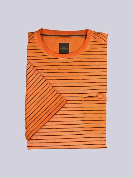 engbers Herren T-Shirt gestreift Orange 36988