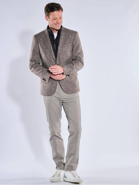 ENGBERS GERMANY Herren Sakko mit heraustrennbarem Inlet Dunkelbraun 39511