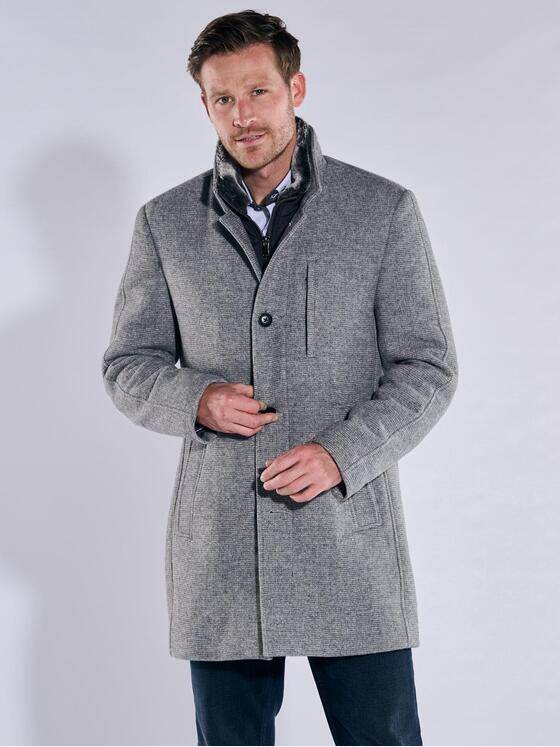 engbers Herren Mantel regular Grau 37541