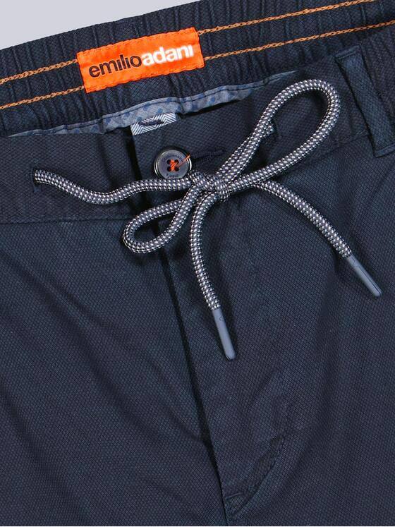 emilio adani Herren Chino-Bermuda mit Tunnelzug Blau 39008