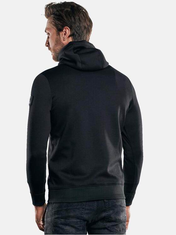 emilio adani Herren Sportliches Kapuzenshirt Schwarz 30558