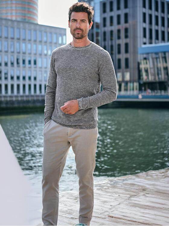 engbers Herren Pullover meliert Schwarz 39171