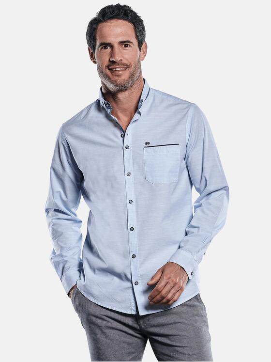 engbers Herren Hemd uni Hellblau 29765