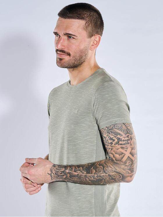 emilio adani Herren Rundhals T-Shirt Hellgruen 40794