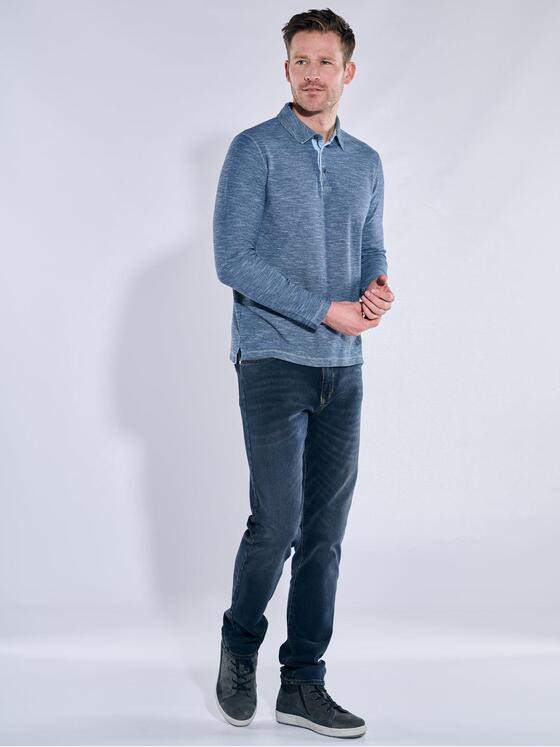 engbers Herren Langarm-Shirt strukturiert Marineblau 38341