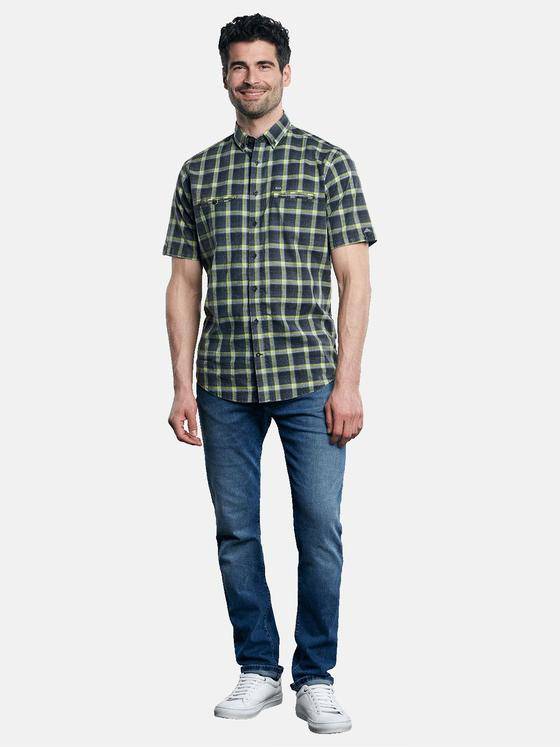 engbers Herren Hemd kariert Zitronengelb 32220