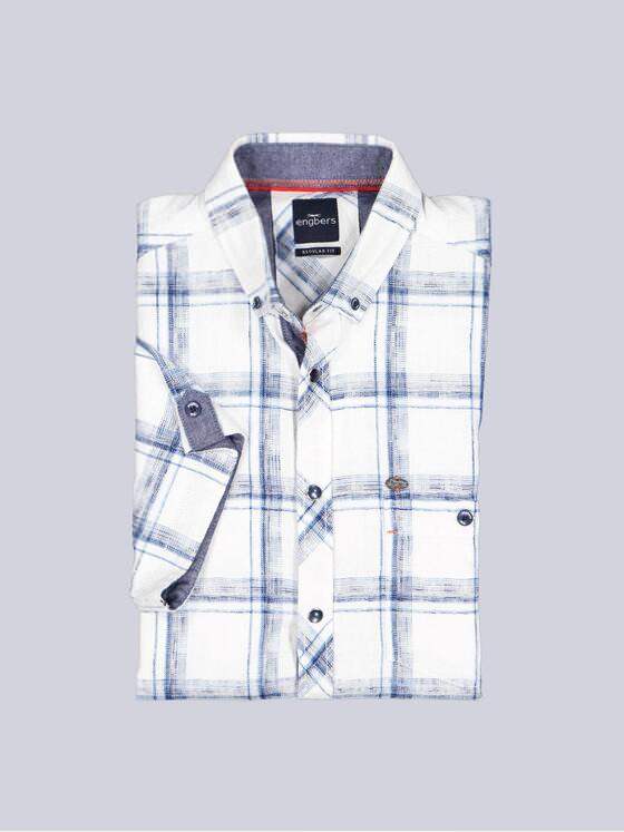 engbers Herren Kurzarm-Hemd kariert Brilliantblau 38900