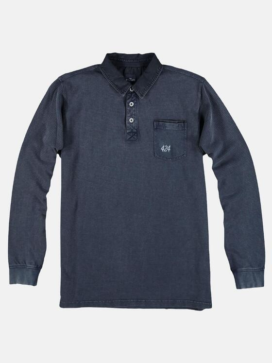 engbers Herren Poloshirt langarm Marineblau 28914