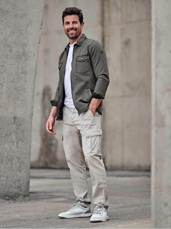 engbers Herren Overshirt uni Braunbeige 38498