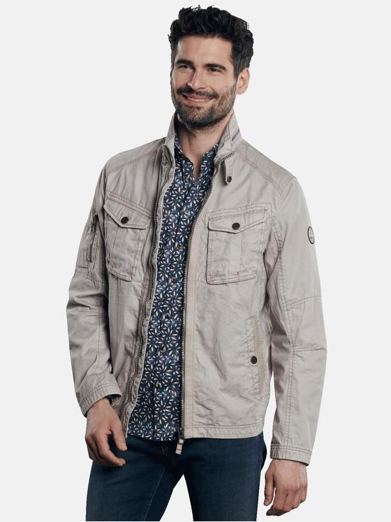 engbers Herren Sportive Baumwoll-Jacke Beige 30639