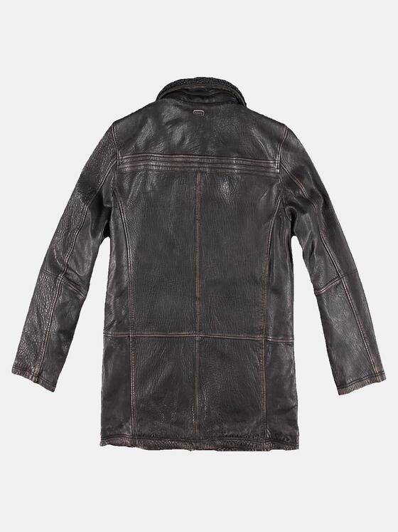 engbers Herren Lange Lederjacke Anthrazit 30753