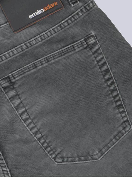 emilio adani Herren 5-Pocket Hose aus Cord Grau 35460