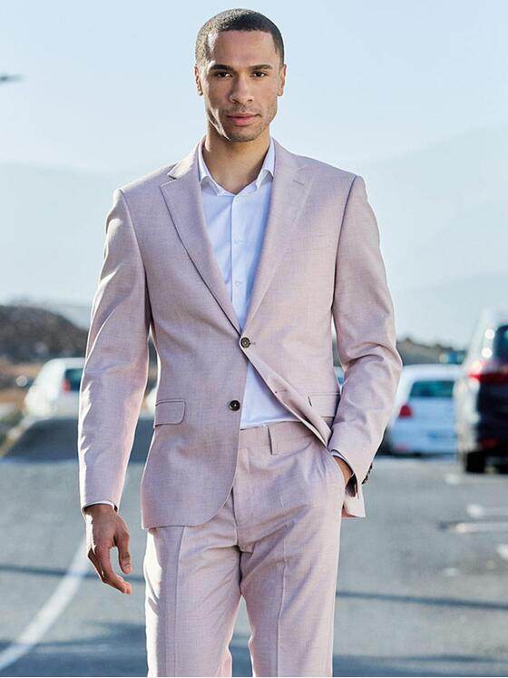 emilio adani Herren Anzug-Sakko slim fit Violett 38866