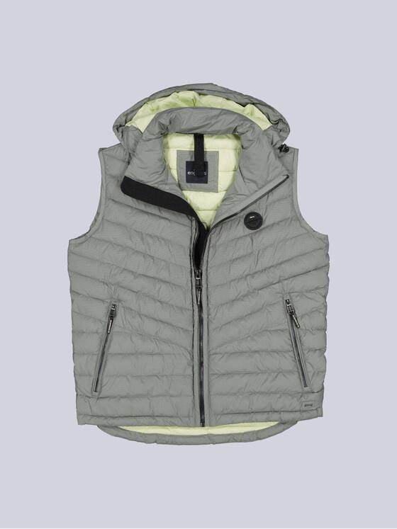 engbers Herren Steppweste mit abnehmbarer Kapuze Khaki 38243