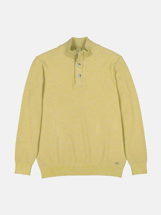 engbers Herren Pullover mit Polo-Kragen Hellgelb 36276