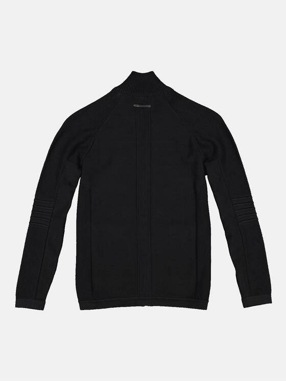 emilio adani Herren Cardigan strukturiert Schwarz 33810