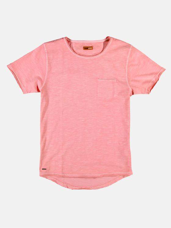 emilio adani Herren Rundhals T-Shirt Rosa 26484